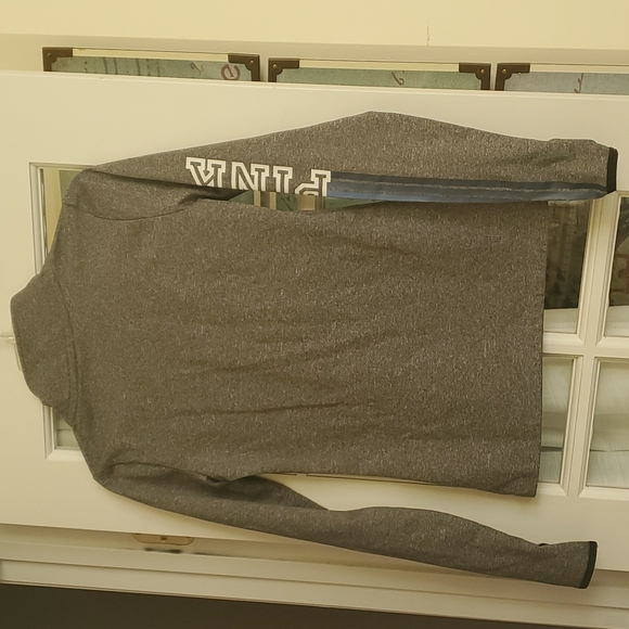 Pink Victoria's Secret Gray Pullover Sweater with Blue Ombree Zipper - Picture 4 of 6